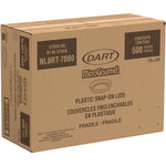 Conex Deli Container Lid, Clear, Plastic, 500/Carton