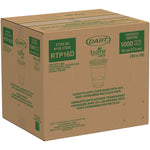 Bare Eco-Forward RPET Cold Cups, 16 oz to 18 oz, Plastic, Leaf Design, Clear, 50/Pack, 20 Packs/Carton