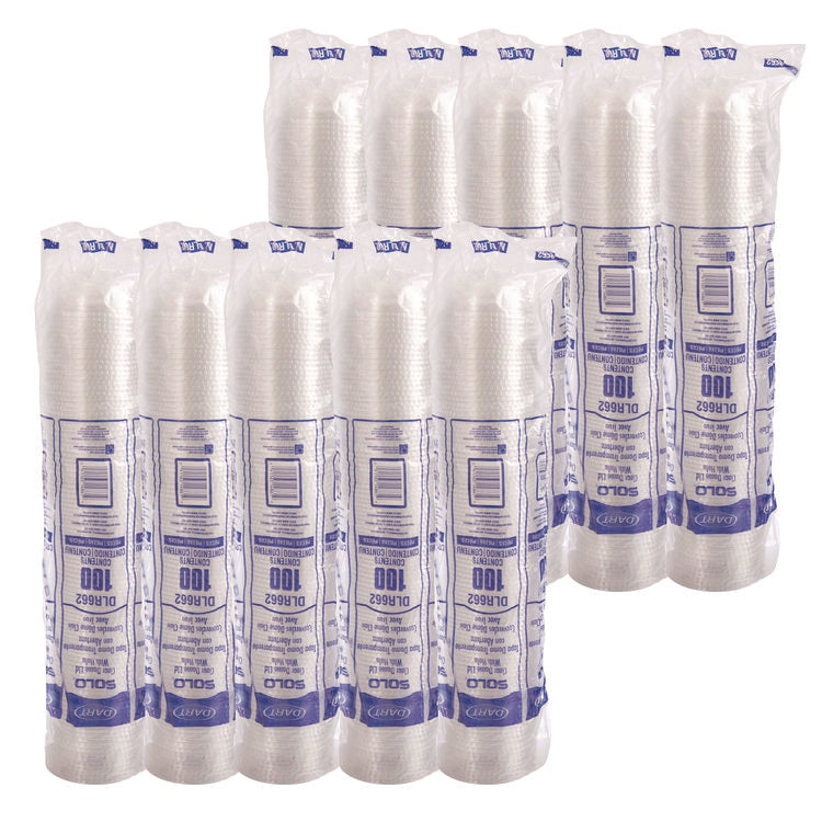 Dome-Top Cold Cup Lids, Fits 16 oz Cold Cups, Plastic, Clear, 1,000/Carton