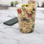 Microgourmet Plastic Deli Container, 32 oz, 4.7" Diameter x 5.7" h, Clear, 500/Carton