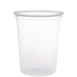 Microgourmet Plastic Deli Container, 32 oz, 4.7" Diameter x 5.7" h, Clear, 500/Carton