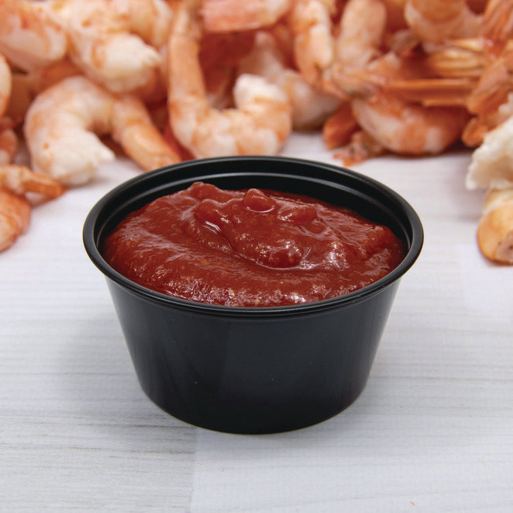 Polystyrene Portion Cups, 3.25 oz, Plastic, Black, 250/Bag, 10 Bags/Carton
