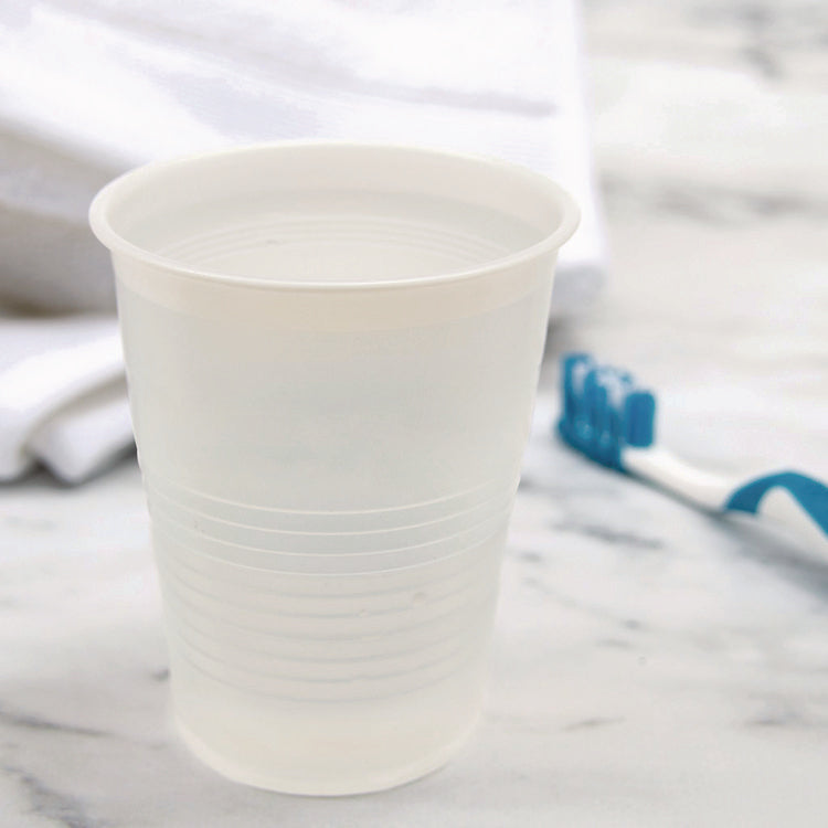 High-Impact Polystyrene Squat Cold Cups, 12 oz, Plastic, Translucent, 50/Pack