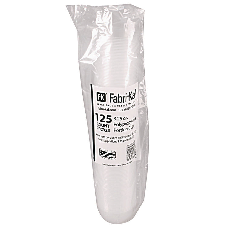 Portion Cups, 3.25 oz, Plastic, Clear, 2,500/Carton