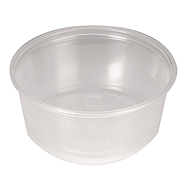 Portion Cups, 3.25 oz, Plastic, Translucent, 125/Sleeve, 20 Sleeve/Carton