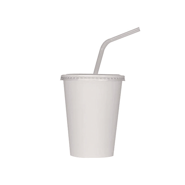 Double Poly Paper Cold Cups, 12 oz, White, 1,000/Carton