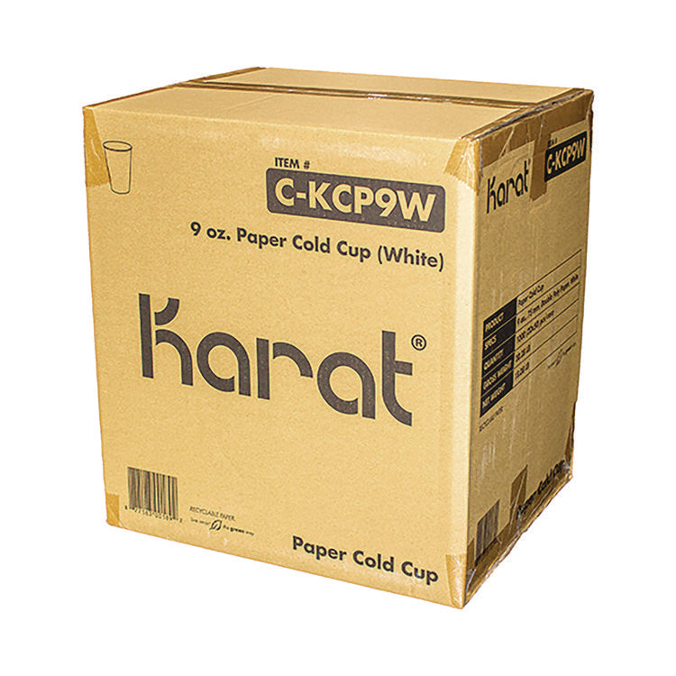 Double Poly Paper Cold Cups, 9 oz, White, 1,000/Carton