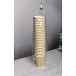 Ripple Hot Cups, 12 oz, Paper, Kraft/White, 500/Carton