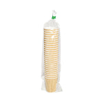 Ripple Hot Cups, 8 oz, Paper, Kraft/White, 500/Carton