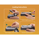 InJoy One-Finger 3-in-1 Eco-Friendly Compact Stapler, 25-Sheet Capacity, Black