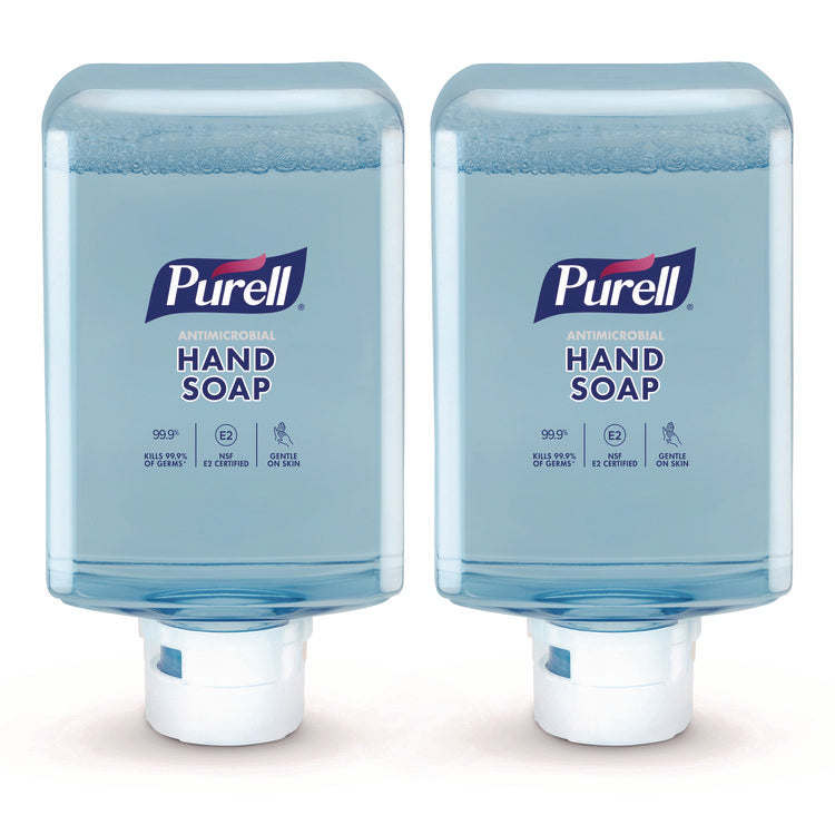 Antimicrobial Foaming Hand Soap Refill, For ES10 Dispensers, Fragrance-Free, 1,200 mL, 2/Carton