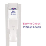 ES10 Dispenser Floor Stand with Automatic Hand Sanitizer Dispenser, 15.56 x 11.75 x 51.82, White