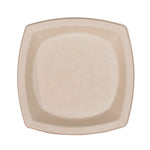 Compostable Molded Fiber Dinnerware, ProPlanet Seal, Plate, Paper, 8.25 x 8.25, Tan, 125/Pack