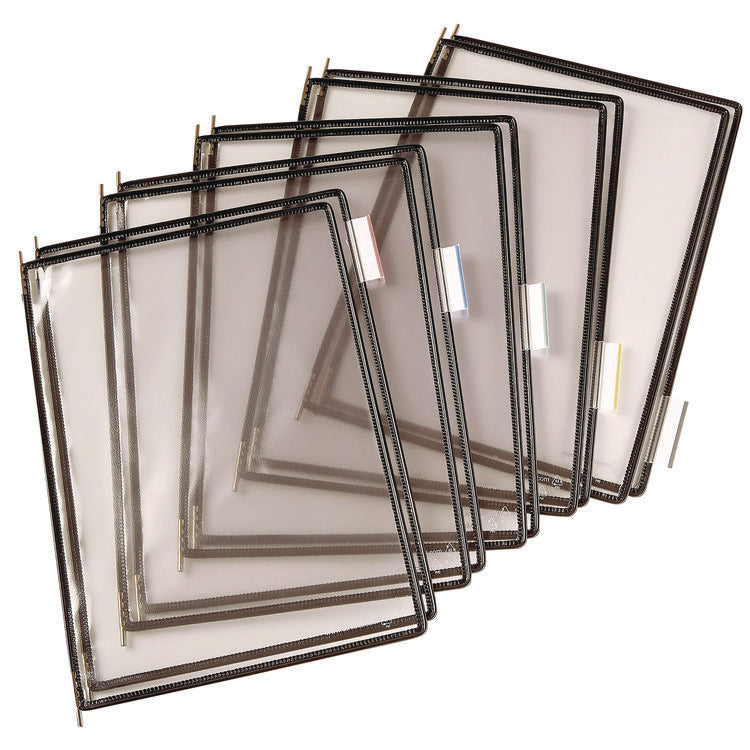 Desktop Reference Starter Set, 10 Antimicrobial Wire-Reinforced Pockets
