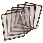 Wall Unit Reference Starter Set with Antimicrobial Display Pockets, 10 Panels with Black Borders, White Base