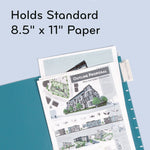 U-Eco Hanging File Folders, Letter Size, 1/5-Cut Tabs, Assorted, 12/Pack