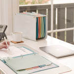 U-Eco Hanging File Folders, Letter Size, 1/5-Cut Tabs, Assorted, 12/Pack