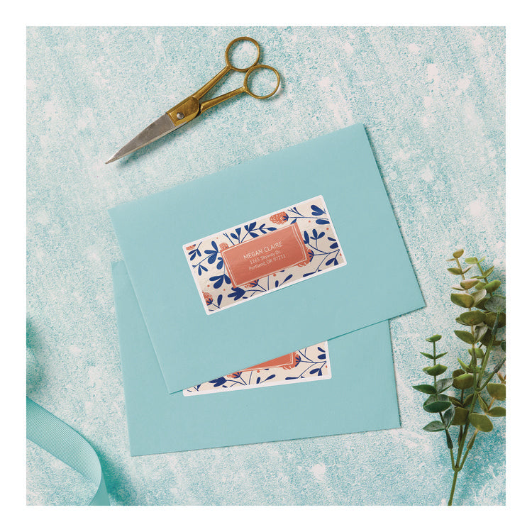 Glossy White Easy Peel Mailing Labels W/ Sure Feed Technology, Laser Printers, 2 X 4, White, 10/sheet, 25 Sheets/pack