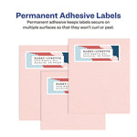 Glossy White Easy Peel Mailing Labels W/ Sure Feed Technology, Laser Printers, 2 X 4, White, 10/sheet, 25 Sheets/pack