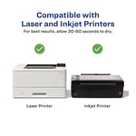 Glossy White Easy Peel Mailing Labels W/ Sure Feed Technology, Laser Printers, 2 X 4, White, 10/sheet, 25 Sheets/pack