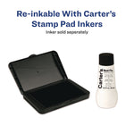 Pre-Inked Micropore Stamp Pad, 4.25" x 2.75", Black
