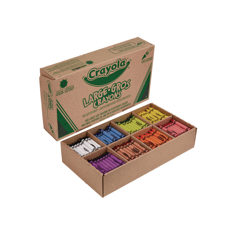 Classpack Large Size Crayons, 50 Each Of 8 Colors, 400/box