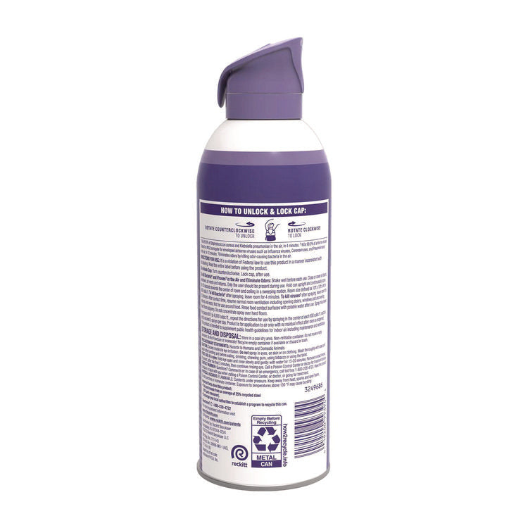 Air Sanitizer Spray, Light Breeze Scent, 10 oz Aerosol Can, 6/Carton