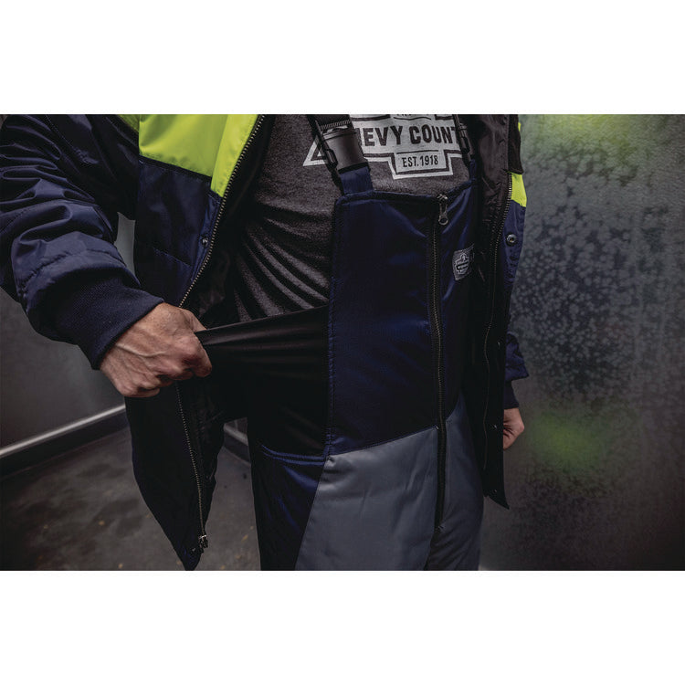 N-Ferno 6477 Insulated Cooler Bib Overall, 2X-Large, Navy