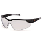 Skullerz DELLENGER Safety Glasses with Adjustable Temples, Matte Black Nylon Impact Frame, Clear Polycarbonate Lens