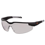 Skullerz DELLENGER Anti-Scratch/Enhanced Anti-Fog Safety Glasses with Adjustable Temples, Black Frame, Polycarbonate Lens