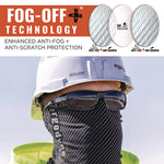 Skullerz ODIN Anti-Scratch and Enhanced Anti-Fog Safety Glasses, Black Nylon Impact Frame, Smoke Polycarbonate Lens
