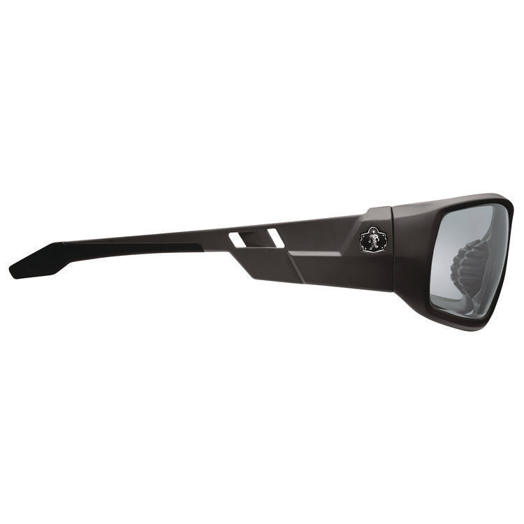 Skullerz ODIN Anti-Scratch/Enhanced Anti-Fog Safety Glasses, Nylon Impact Black Frame, Indoor/Outdoor Polycarbonate Lens
