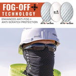 Skullerz THOR Anti-Scratch and Enhanced Anti-Fog Safety Glasses, Black Nylon Impact Frame, Smoke Polycarbonate Lens