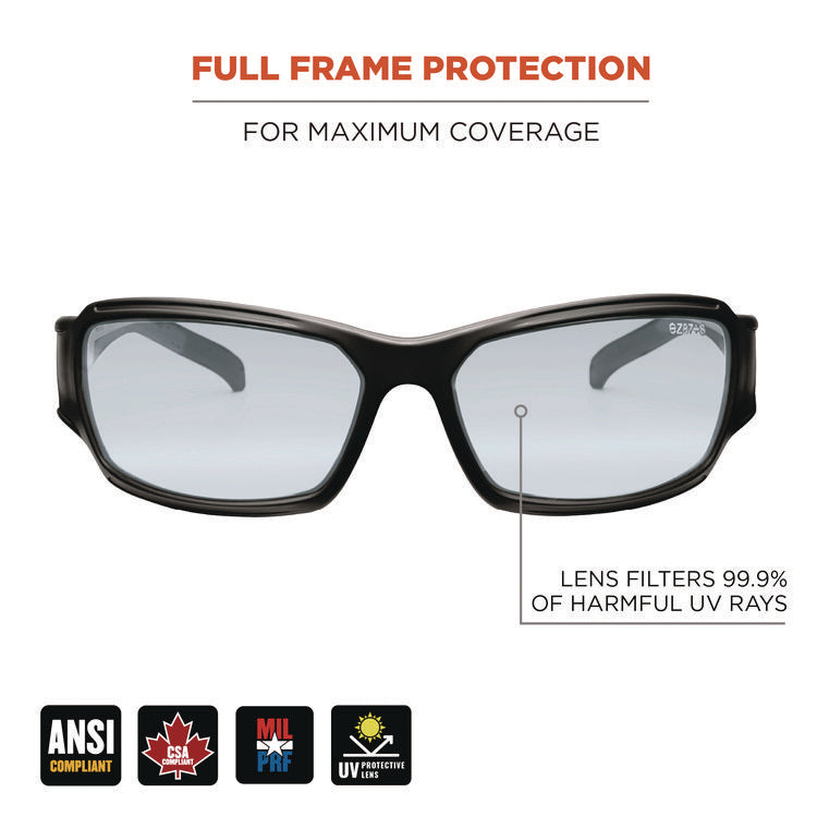 Skullerz THOR Anti-Scratch/Enhanced Anti-Fog Safety Glasses, Black Nylon Impact Frame, Indoor/Outdoor Polycarbonate Lens