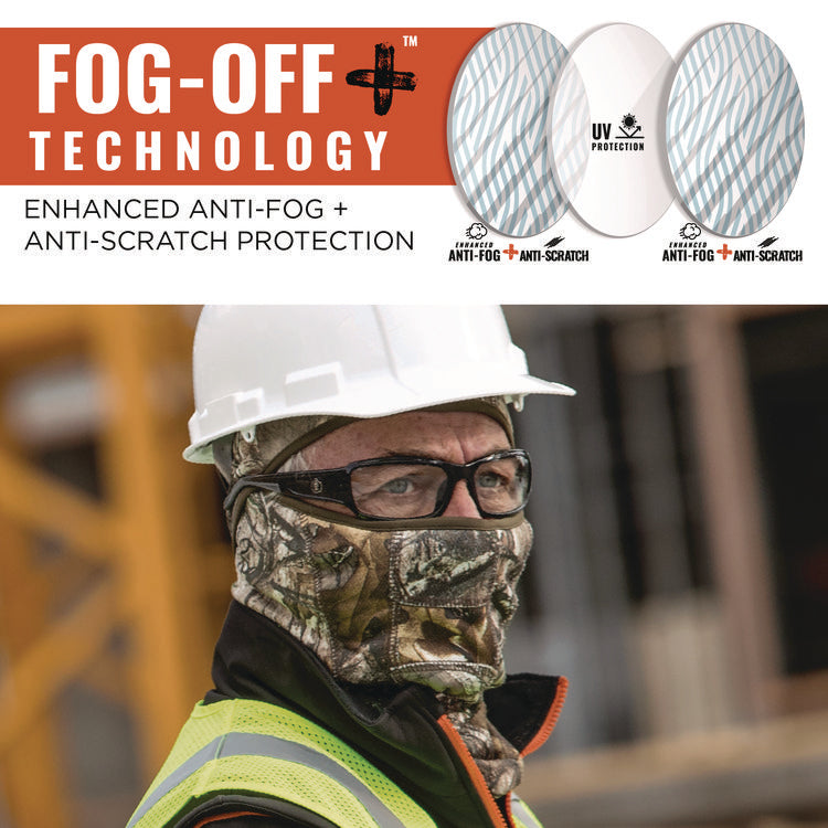 Skullerz THOR Anti-Scratch/Enhanced Anti-Fog Safety Glasses, Black Nylon Impact Frame, Indoor/Outdoor Polycarbonate Lens