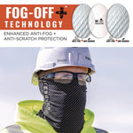 Skullerz DAGR Anti-Scratch and Enhanced Anti-Fog Safety Glasses, Black Nylon Impact Frame, Clear Polycarbonate Lens