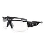 Skullerz DAGR Anti-Scratch and Enhanced Anti-Fog Safety Glasses, Black Nylon Impact Frame, Clear Polycarbonate Lens