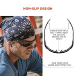 Skullerz DAGR Anti-Scratch and Enhanced Anti-Fog Safety Glasses, Black Nylon Impact Frame, Smoke Polycarbonate Lens