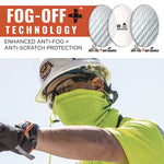 Skullerz DAGR Anti-Scratch/Enhanced Anti-Fog Safety Glasses, Black Nylon Impact Frame, Indoor/Outdoor Polycarbonate Lens