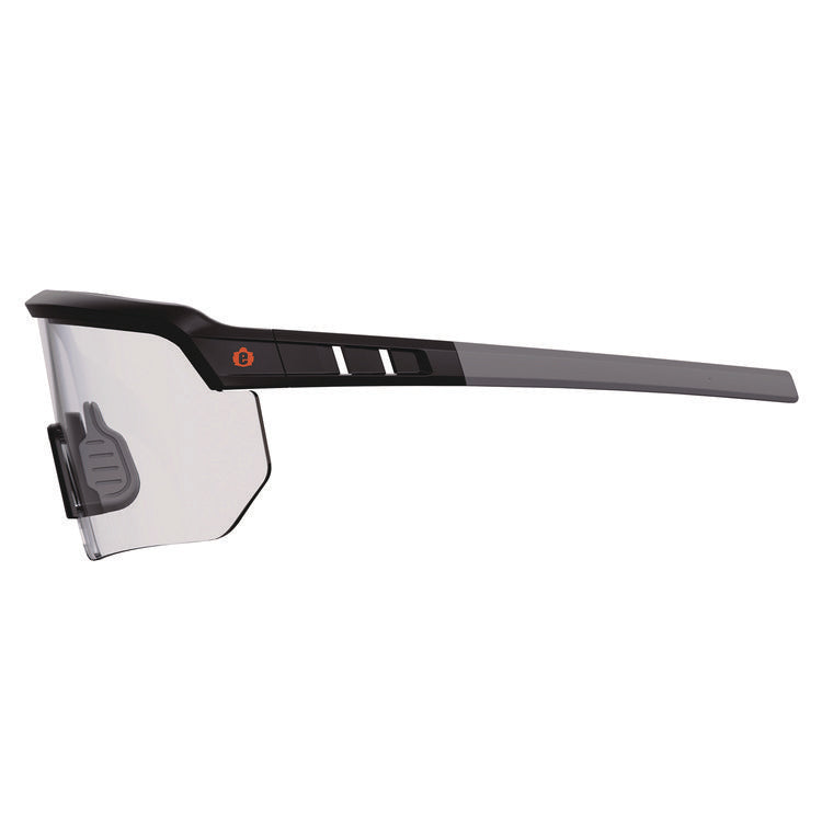Skullerz AEGIR Safety Glasses, Matte Black Nylon Impact Frame, Clear Polycarbonate Lens