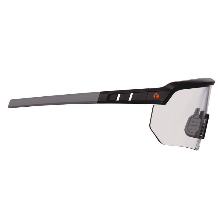 Skullerz AEGIR Anti-Scratch/Enhanced Anti-Fog Safety Glasses, Black Nylon Impact Frame, Clear Polycarbonate Lens