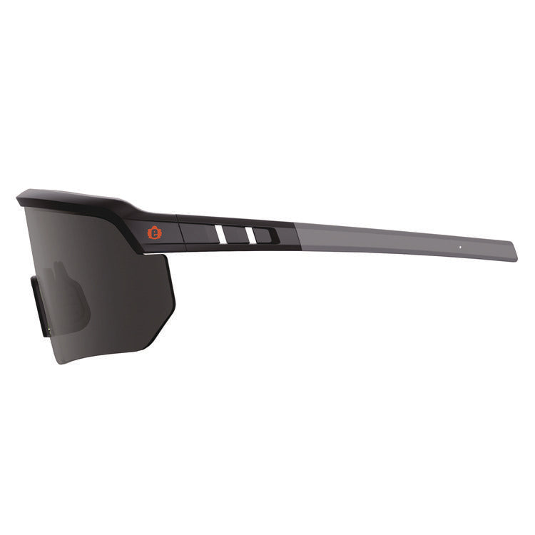 Skullerz AEGIR Safety Glasses, Matte Black Nylon Impact Frame, Smoke Polycarbonate Lens