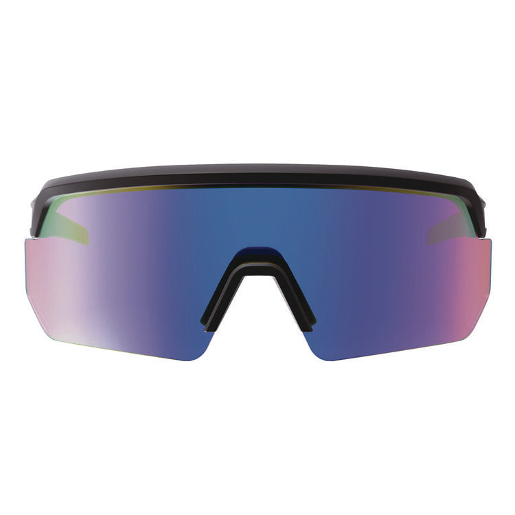 Skullerz AEGIR Anti-Scratch/Enhanced Anti-Fog Safety Glasses, Black Nylon Impact Frame, Blue Mirror Polycarbonate Lens