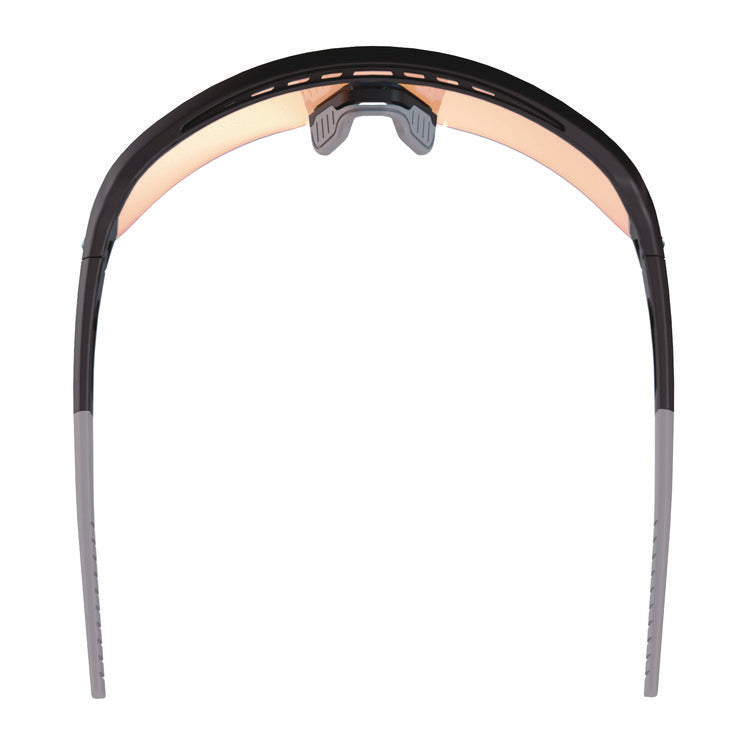 Skullerz AEGIR Safety Glasses with Mirrored Lenses, Matte Black Nylon Impact Frame, Orange Mirror Polycarbonate Lens