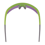 Skullerz AEGIR Anti-Scratch/Anti-Fog Safety Glasses, Lime Nylon Impact Frame, Purple Mirror Polycarbonate Lens