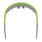 Skullerz AEGIR Anti-Scratch/Anti-Fog Safety Glasses, Lime Nylon Impact Frame, Blue Mirror Polycarbonate Lens