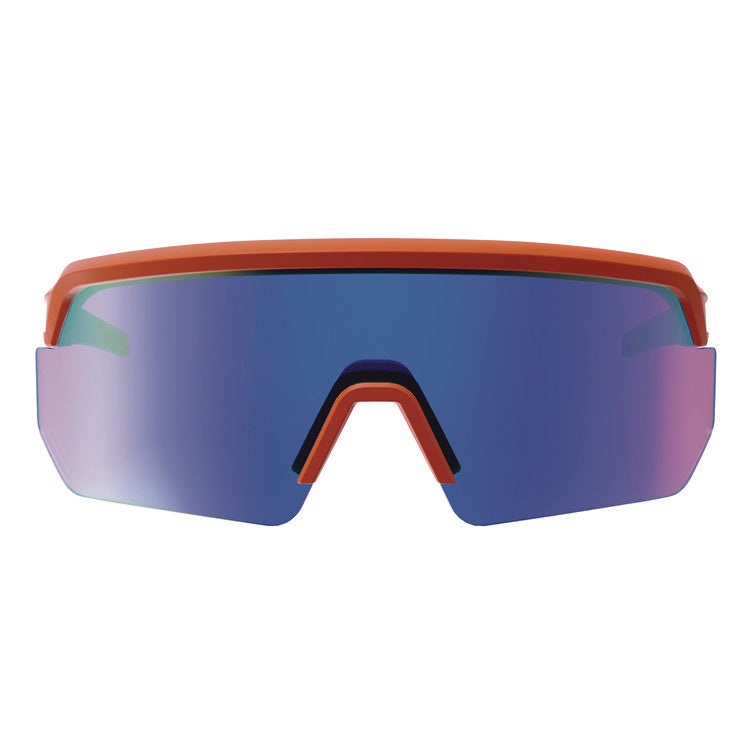 Skullerz AEGIR Anti-Scratch/Enhanced Anti-Fog Safety Glasses, Orange Nylon Impact Frame, Blue Mirror Polycarbonate Lens