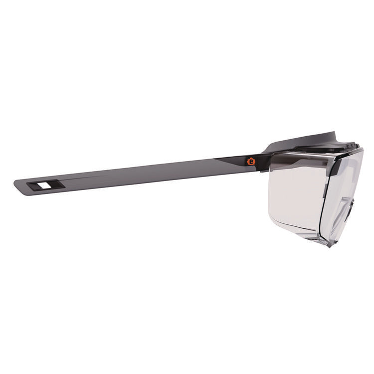 Skullerz OSMIN Anti-Scratch/Anti-Fog Safety Glasses, Matte Black Polycarbonate Frame, Clear Polycarbonate Lens