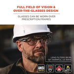 Skullerz OSMIN Anti-Scratch/Anti-Fog Safety Glasses, Matte Black Polycarbonate Frame, Clear Polycarbonate Lens