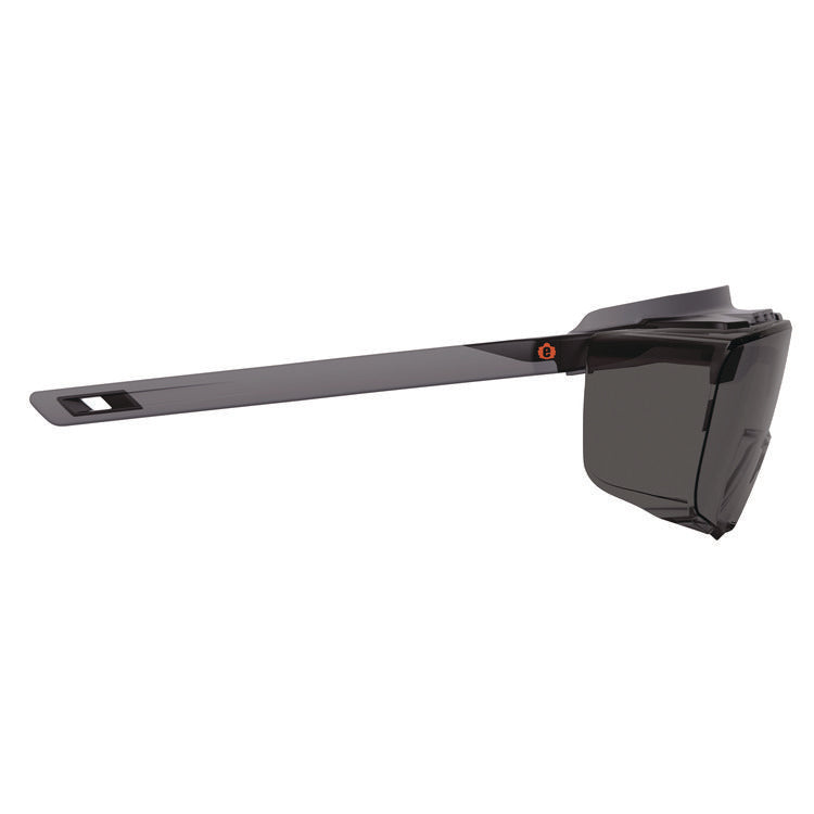 Skullerz OSMIN Anti-Scratch/Anti-Fog Safety Glasses, Matte Black Polycarbonate Frame, Smoke Polycarbonate Lens